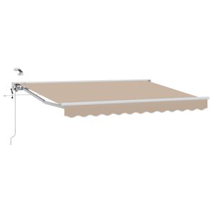 vidaXL Toldo Retr&aacute;ctil El&eacute;ctrico Beige y Blanco 2,5 x 2 m