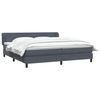 vidaXL Cama box spring con colchones terciopelo gris oscuro 180x220 cm