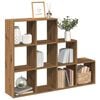 vidaXL Librer&iacute;a divisora 3 niveles roble artisan 137,5x29x103,5 cm