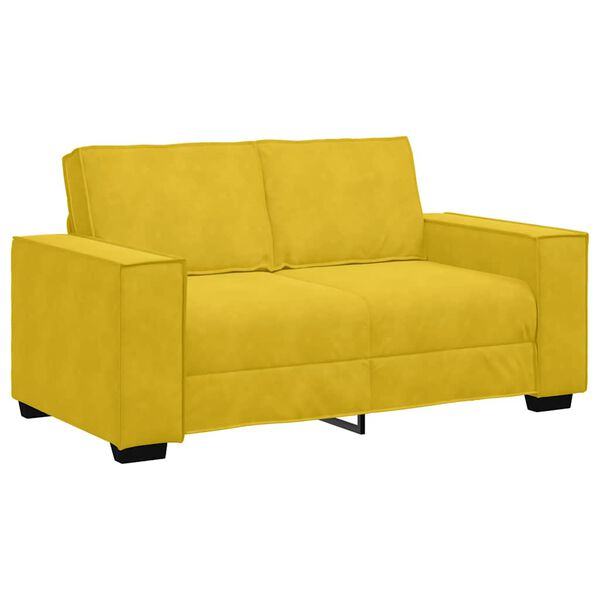 vidaXL Sof&aacute; de 2 plazas terciopelo amarillo 120 cm