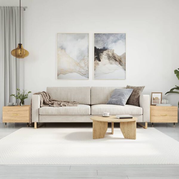 vidaXL Mesas de centro 2 uds madera ingeniería roble Sonoma 50x50x40cm