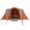 vidaXL Tienda familiar con cúpula impermeable 6 personas gris naranja