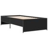 vidaXL Estructura de cama madera de ingeniería y metal negra 75x190 cm