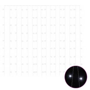 vidaXL Cortina de luces LED 300 LED blanco fr&iacute;o 8 funciones 3x3 m