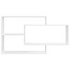 vidaXL Estantes de pared de madera contrachapada blanco 104x20x58,5 cm
