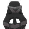 vidaXL Silla gaming giratoria cuero sintético negro y gris