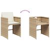 vidaXL Set comedor de jard&iacute;n 5 pzas con cojines rat&aacute;n sint&eacute;tico beige