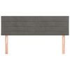 vidaXL Cabeceros 2 unidades terciopelo gris oscuro 72x5x78/88 cm