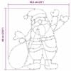 vidaXL Luz de Santa Claus Multicolor 58.5 x 60 x 1.3 cm Hierro