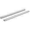 vidaXL Varilla para Armario 2 uds. Plateado 472 x 15 x 29 mm