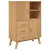 vidaXL Aparador OLDEN madera maciza de pino marr&oacute;n 85x43x125 cm