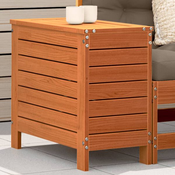 vidaXL Taburete de jard&iacute;n madera de pino marr&oacute;n cera 62x31,5x52 cm