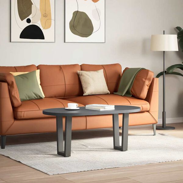 vidaXL Patas para mesa de centro en forma de V (2 unidades), antracita, 38 x (42-43,3) cm, acero