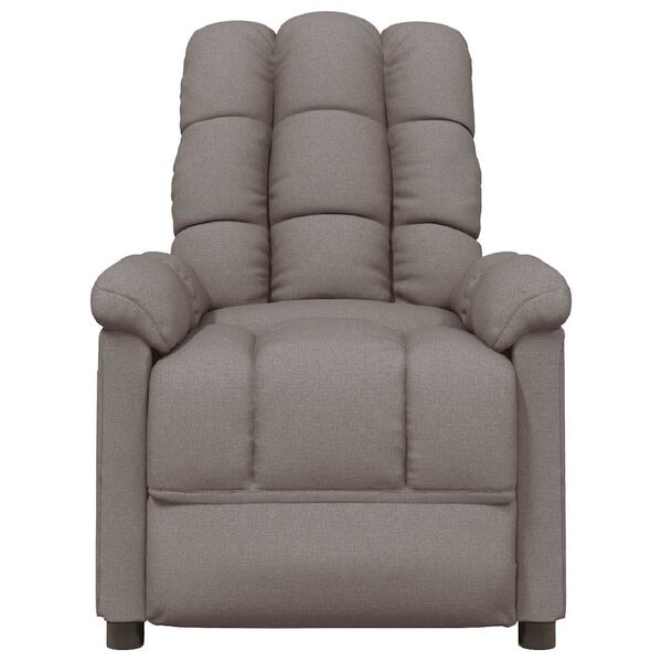 vidaXL Sillón reclinable de tela gris taupe