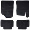 vidaXL Alfombrilla de Coche 4 pcs Negro TPE