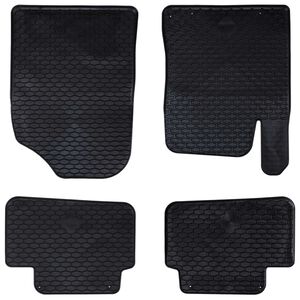 vidaXL Alfombrilla de Coche 4 pcs Negro TPE