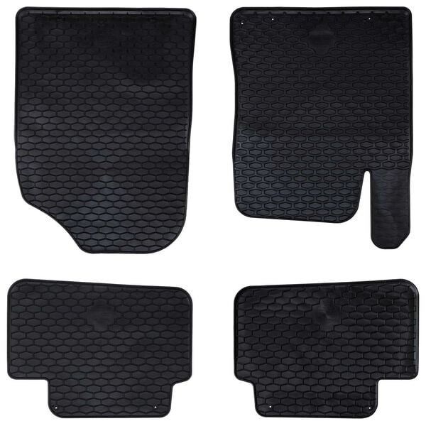 vidaXL Alfombrilla de Coche 4 pcs Negro TPE