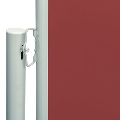 vidaXL Toldo lateral retráctil para patio rojo 220x600 cm