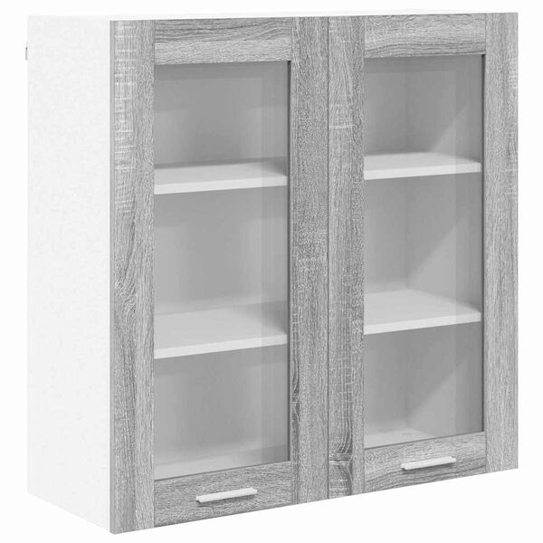 vidaXL Mueble colgante con almacenamiento Gris Sonoma 80 x 31 x 80 cm