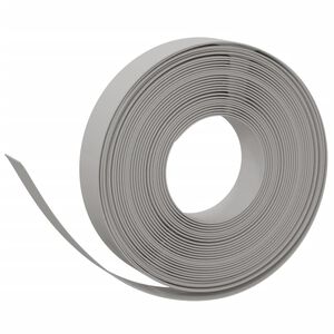 vidaXL Bordura de jard&iacute;n polietileno gris 10 m 10 cm