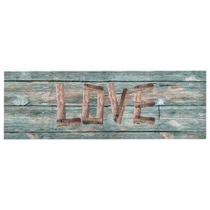 vidaXL Alfombra de cocina lavable Love 60x300 cm