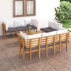 vidaXL Muebles de jardín 8 piezas con cojines madera maciza de acacia