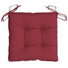 vidaXL Cojines silla de jard&iacute;n 2 uds tela Oxford rojo tinto 40x40x7 cm