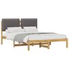 vidaXL Estructura de Cama con Cabecera Tapizada