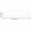 vidaXL Encimera Marr&oacute;n Claro &Oslash; 50 x 2,5 cm Madera de Roble S&oacute;lido