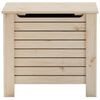 vidaXL Caja de almacenaje con tapa RANA madera maciza pino 60x49x54 cm