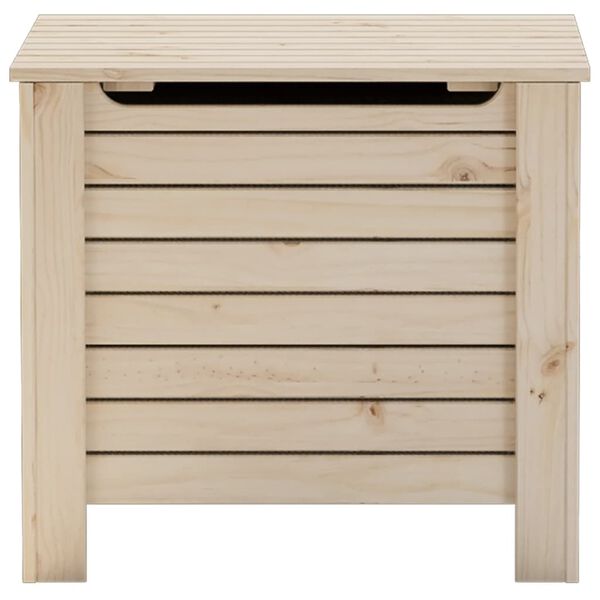 vidaXL Caja de almacenaje con tapa RANA madera maciza pino 60x49x54 cm