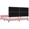 vidaXL Cama tipo Box Spring con cabecera Rosa 200 x 200 cm Terciopelo