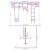 vidaXL Juego de columpios de exterior con trapecio y escalera