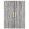vidaXL Aparador alto madera contrachapada gris sonoma 69,5x34x180 cm