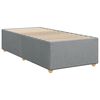 vidaXL Cama box spring con colch&oacute;n tela gris claro 90x200 cm