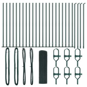 vidaXL Poste de Valla Verde