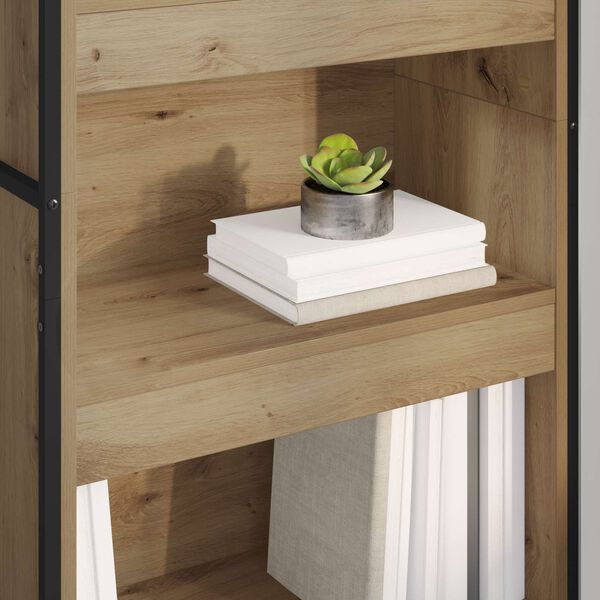 vidaXL Estanter&iacute;a para libros 2 pcs Roble Artesanal 80 x 30 x 155 cm