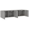 vidaXL Muebles para TV de pared 2 unidades gris Sonoma 80x30x41 cm
