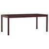 vidaXL Mesa de comedor de madera de pino marr&oacute;n oscuro 180x90x73 cm