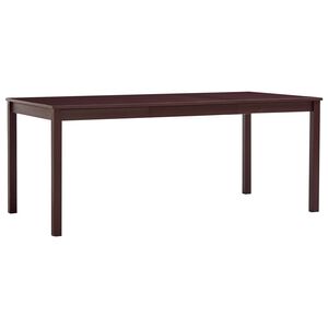 vidaXL Mesa de comedor de madera de pino marr&oacute;n oscuro 180x90x73 cm