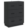 vidaXL Cajonera Negro 66 x 34,5 x 87 cm Madera de Ingenier&iacute;a