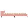 vidaXL Estructura cama sin colch&oacute;n terciopelo rosa 200x200 cm