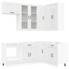 vidaXL Unidad de cocina KALMAR 8 uds. Blanco Brillante