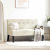 vidaXL Banco Chesterfield Crema 112 x 65,5 x 75 cm Terciopelo
