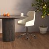 vidaXL Silla de oficina giratoria de tela color crema