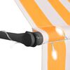vidaXL Toldo manual retr&aacute;ctil con LED blanco y naranja 100 cm