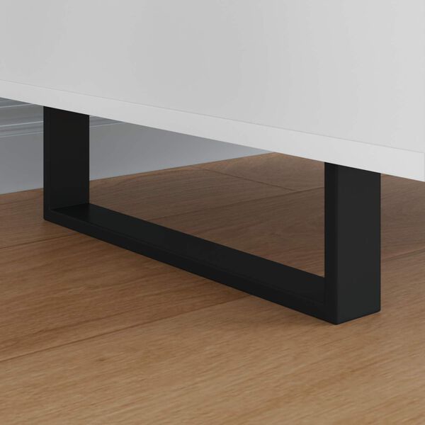 vidaXL Patas de Muebles 2 pcs Negro 34,1 x 4 x 10 mm Hierro