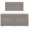 vidaXL Cama box spring con colch&oacute;n tela gris taupe 160x200 cm