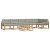 vidaXL Conjunto de sof&aacute;s de exterior 7 uds. Blanco y Gris Claro