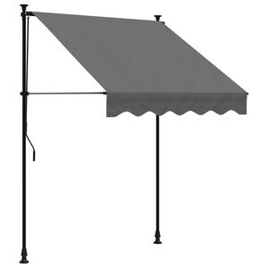 vidaXL Toldo retr&aacute;ctil de tela y acero gris antracita 150x150 cm